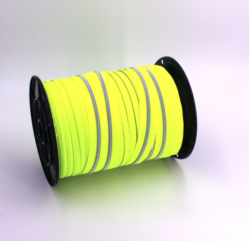 Preview: Endlosreißverschluss metallisiert neongelb/ silber (1m)